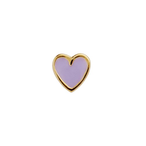Stine A Petit Love Heart Purple Sorbet Enamel Gold